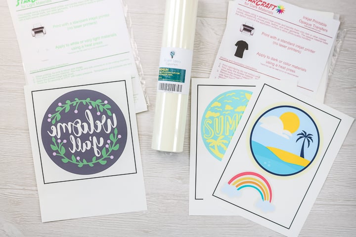 printable htv on white table