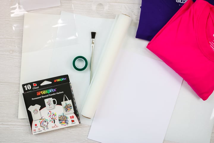 fournitures pour faire des chemises de sublimation en coton