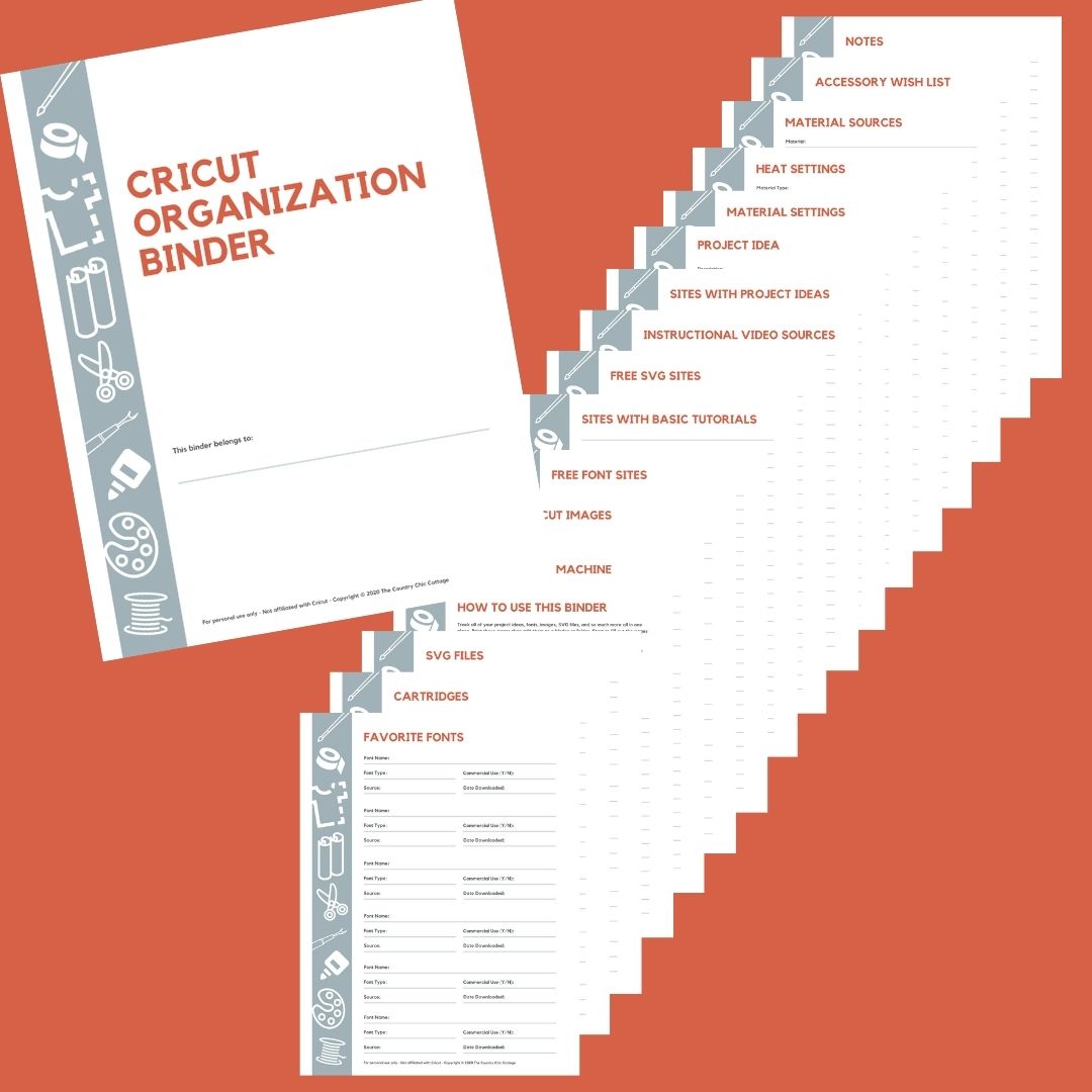 The Cricut Organization Binder Everyone Needs Angie Holden The Country Chic Cottage