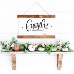 family sign made with a cricut