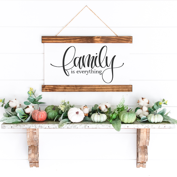 family sign made with a cricut