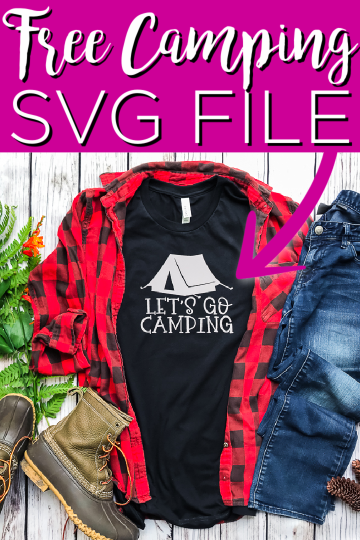 Fichier SVG de camping gratuit pour votre machine Cricut ou Silhouette! Pour ceux qui aiment les voyages en camping, c'est un fichier à ne pas manquer! #camping #cricut #cricutcreated #freesvg #cutfile