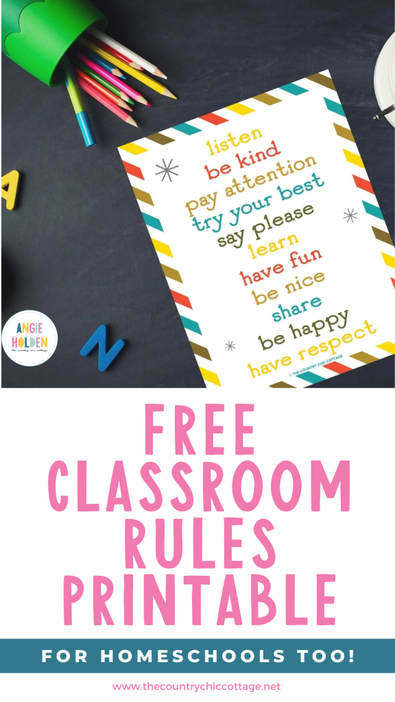 free classroom rules printable