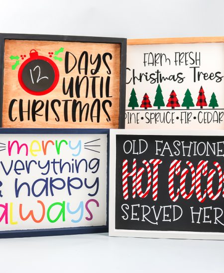 layered vinyl holiday signs