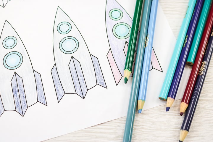 coloring rockets