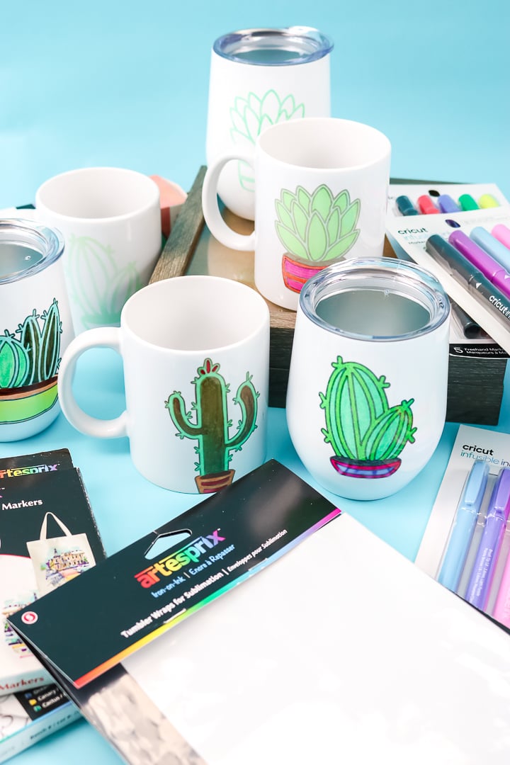 sublimation sur mugs et gobelets