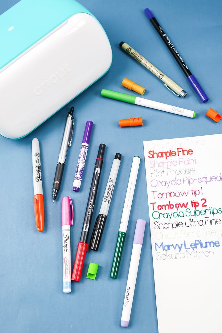 brands of pens you can use in the Cricut Joy