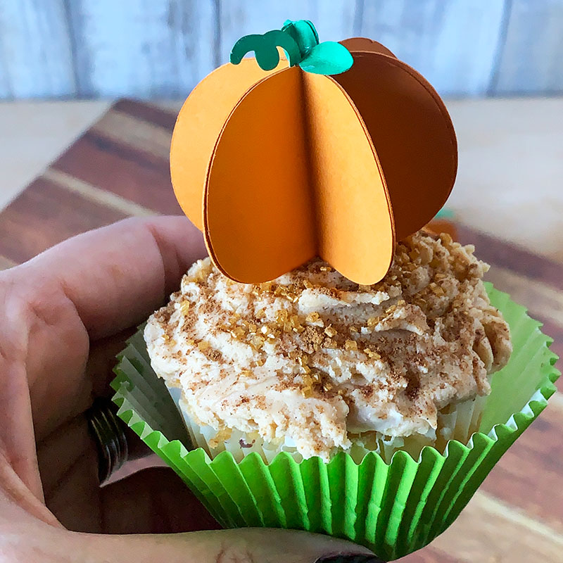 cupcake topper pumpkin