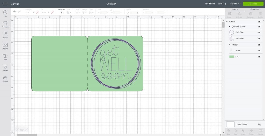 attaching objects in cricut design space