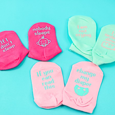 funny baby socks with sayings