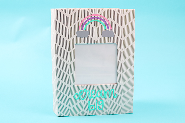 dollar store photo album with vinyl decals