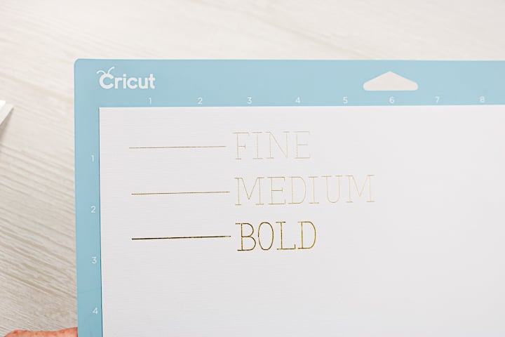 difference in foil lines on a cricut