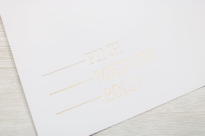 foil writing with foil quill in a cricut