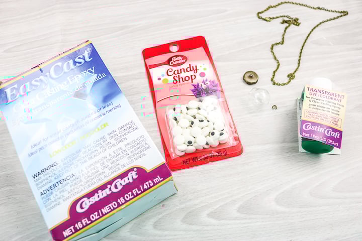 supplies to make a halloween necklace
