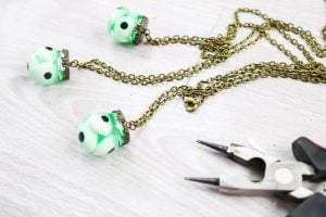 adding necklace chain with jewelry pliers