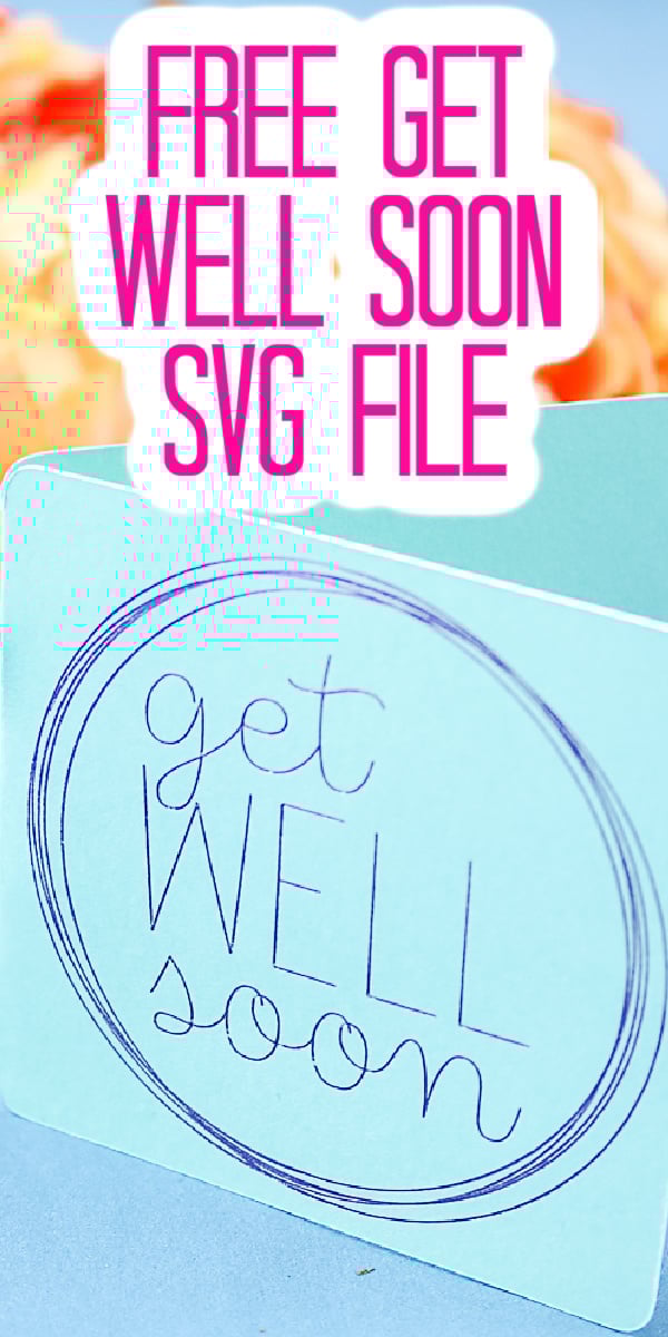 Get this free get well soon SVG file that is perfect for drawing on cards and so much more! Great single line SVG file you will love! #svg #freesvg #getwellsoon #svg
