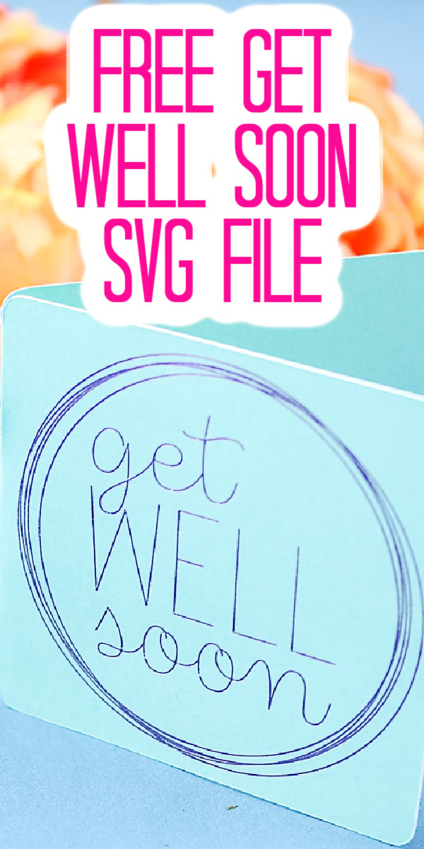 Get this free get well soon SVG file that is perfect for drawing on cards and so much more! Great single line SVG file you will love! #svg #freesvg #getwellsoon #svg