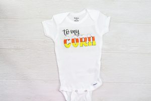 cute fall onesie made with a cricut