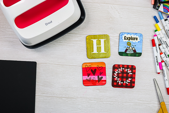 sublimation coasters made with stamps