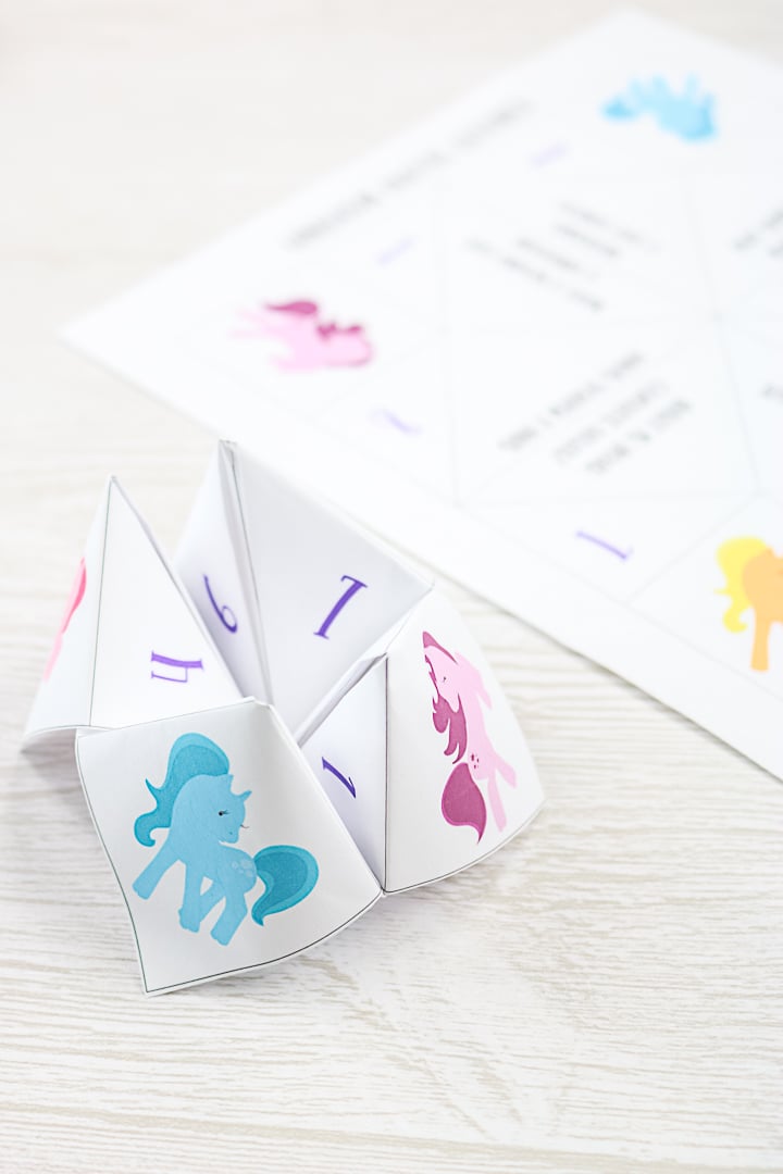 unicorn cootie catcher