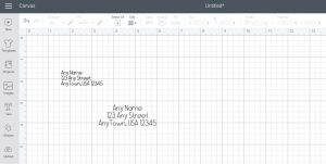 attaching addresses on a cricut