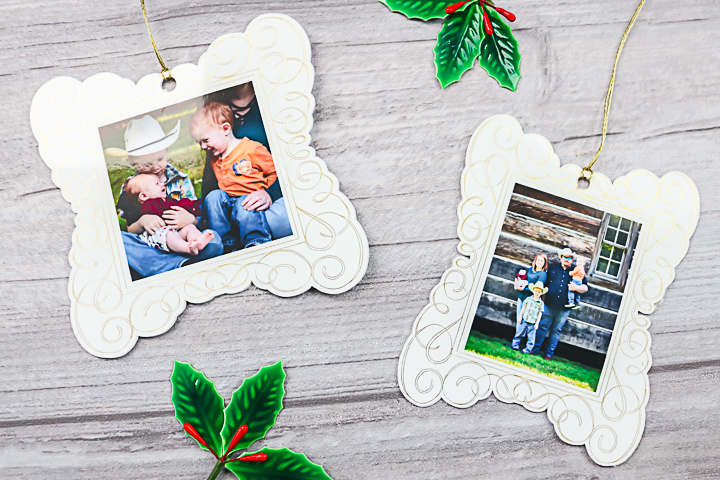 cricut photo ornaments