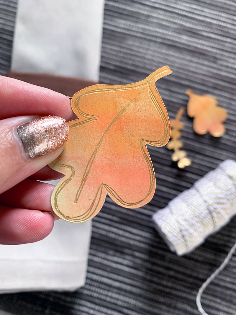 leaf shape cut with a cricut