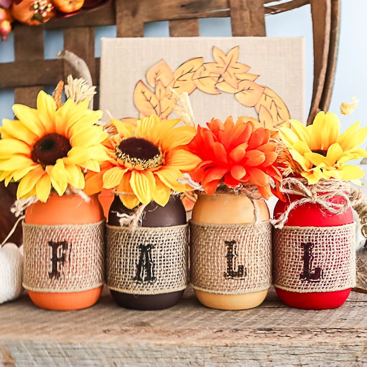 Mason Jar Crafts - Painted Mason Jars, Decor Ideas, and More