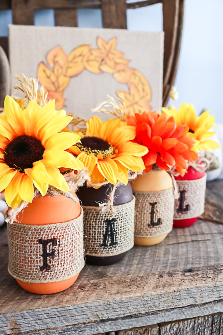 How To Use Pine Cones For A Unique Fall Mason Jar - Pillar Box Blue