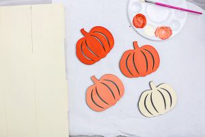 ombre paint effect on pumpkins