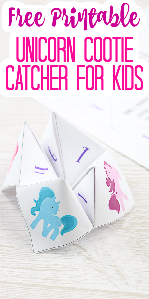 Prenez cet attrape-cootie licorne imprimable gratuit pour vos enfants! Ils adoreront jouer avec ce diseur de bonne aventure pendant des heures! #unicorn #cootiecatcher #printable #freeprintable