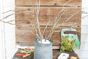 adding branches to fall decor