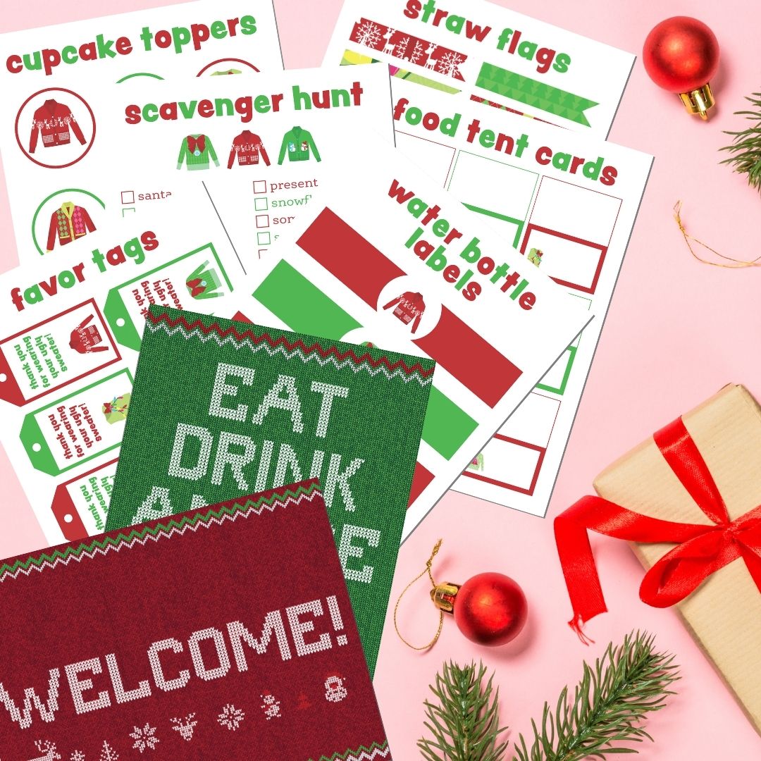 ugly sweater party printables