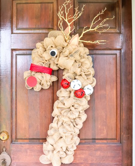 christmas reindeer wreath