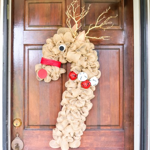 christmas reindeer wreath