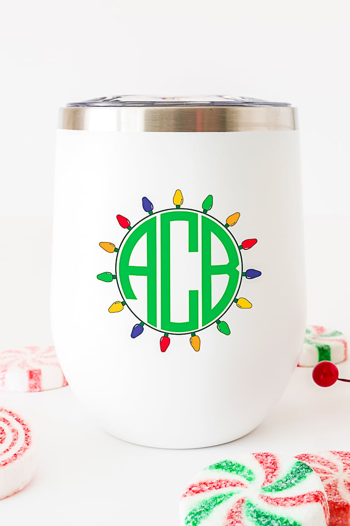 holiday monogram svg