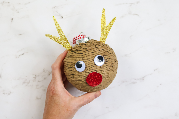 handmade rudolph ornament