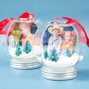 photo snow globe ornament