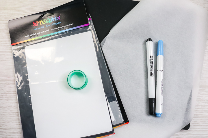 supplies to make a dry erase board with a cricut