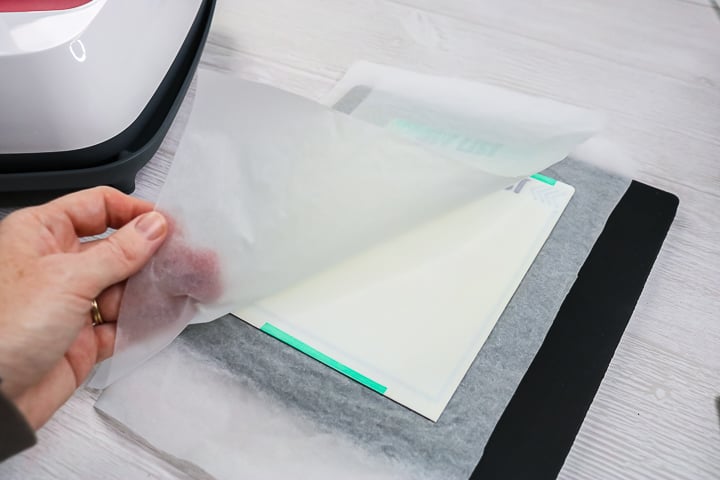 removing protective paper from metal sublimation blank