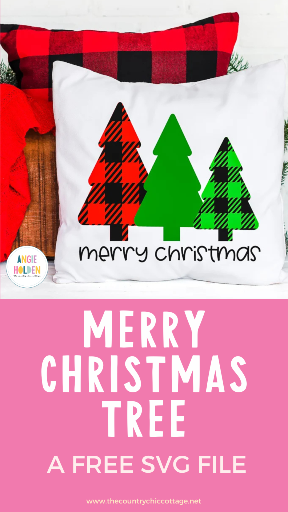 free Merry Christmas tree SVG file