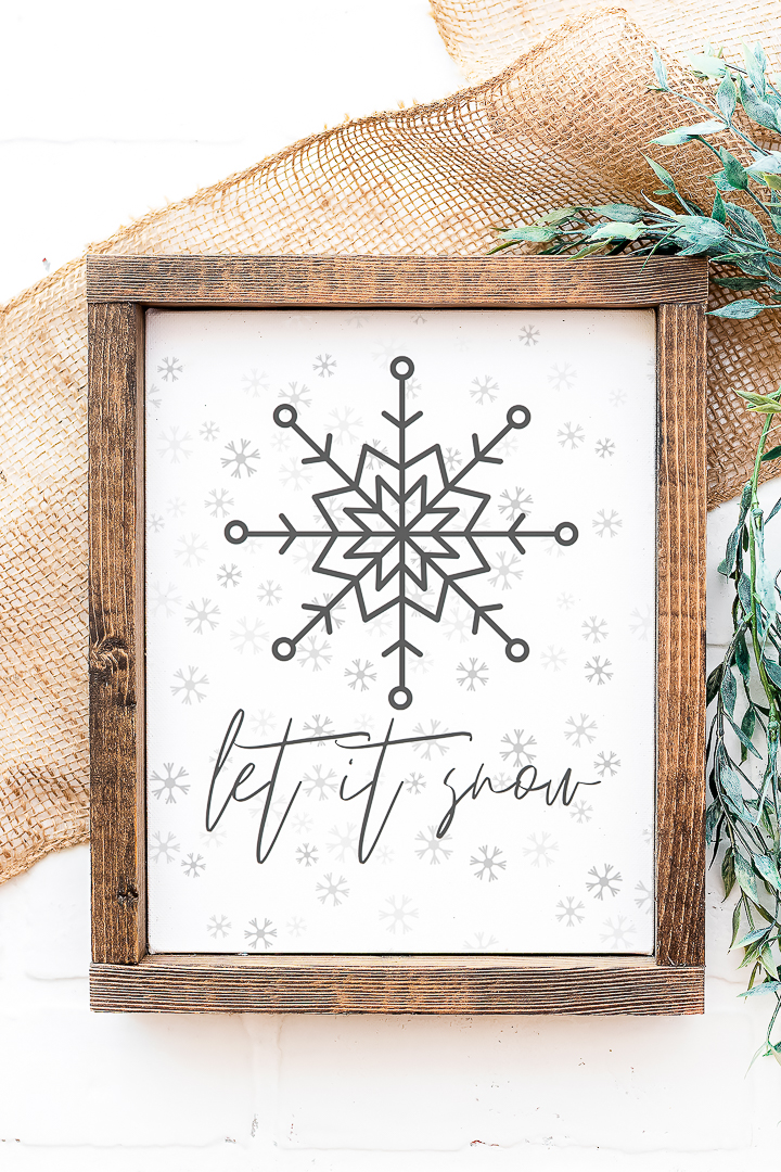 let it snow printable sign