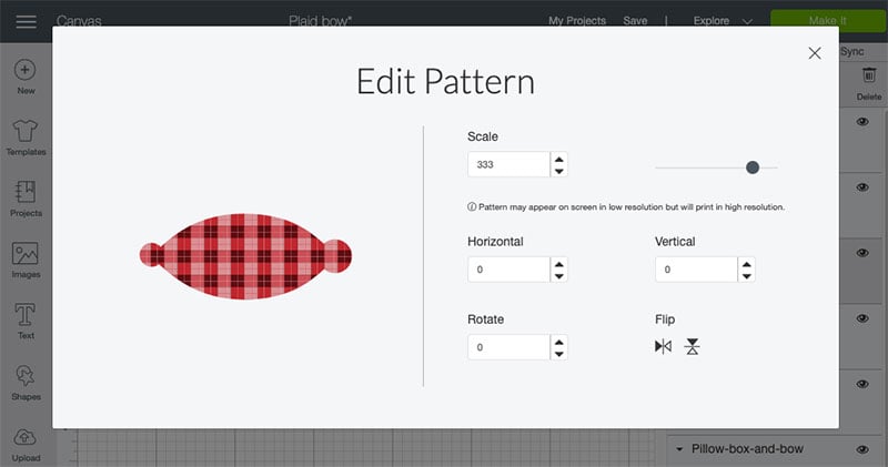 comment modifier des motifs dans l'espace de conception cricut