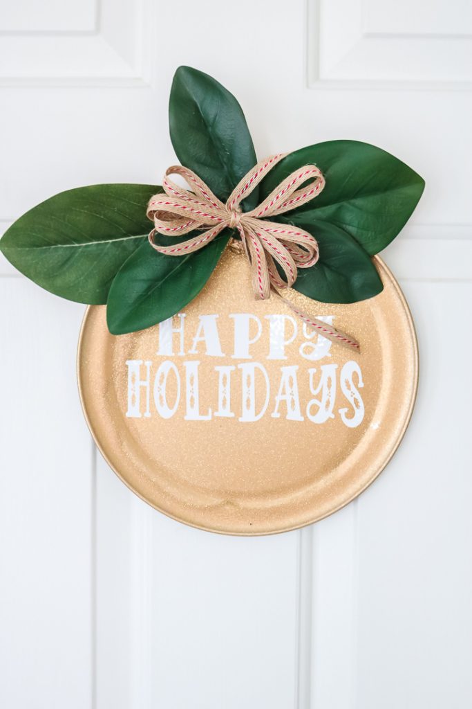 DIY Pizza Pan Wreaths for the Holidays Angie Holden The Country Chic