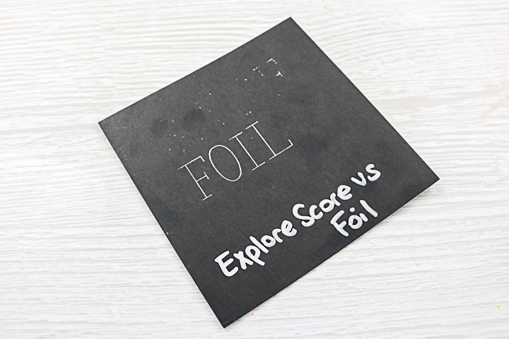 cricut explore les tests de foil