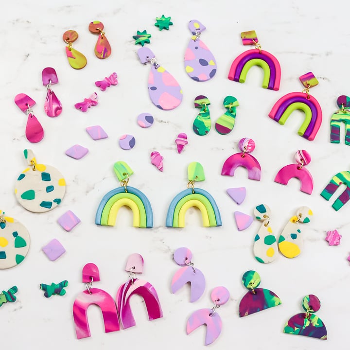 how to make clay earrings