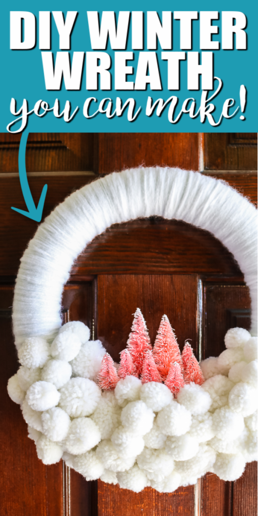 Make this winter wonderland wreath in minutes with just a few supplies!