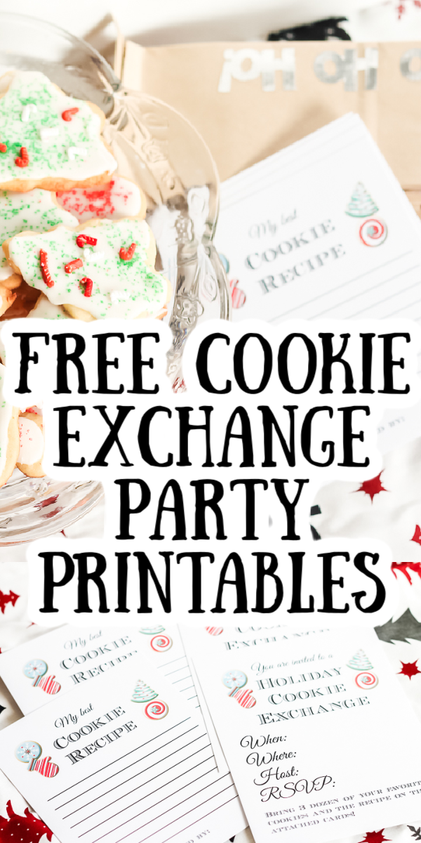 Cookie Exchange Party Free Printables - invitations, recipe cards, and ideas for your cookie exchange party!