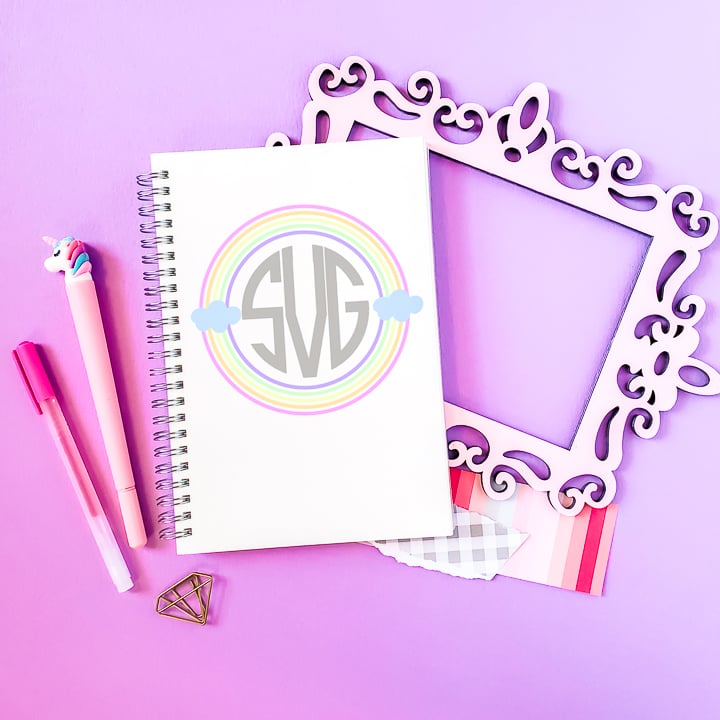 free monogram frame svg