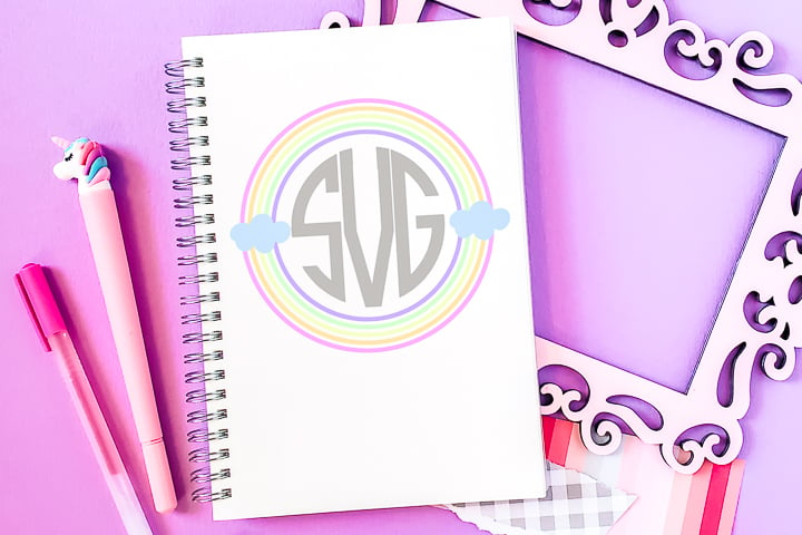 Rainbow Monogram Frame